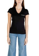 Armani Exchange  Women T-Shirt Black Designer Logo Fashion Top 2025 Collection - $1,094.77 MXN