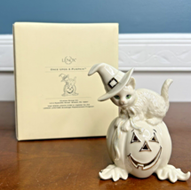 Vintage Lenox Ivory Fine China Halloween Figurine Once Upon A Pumpkin #772478 - $49.99