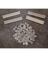 Vintage 1989 Scrabble Wood Tiles Lot of 100 Replacement Pieces And 4 Hol... - $13.55 CAD