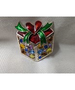 Vintage BEST Brooch Christmas Gift Vibrant Color And Ornate Design Silve... - £7.77 GBP
