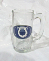 NFL Indianapolis Colts Logo in Oval Design 12 1/2 oz Glass Beer Mug - £15.65 GBP