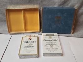 Set of 2 Redi-Slip Playing Cards Walker&#39;s Deluxe Bourbon/Canadian Club Whisky - £18.68 GBP