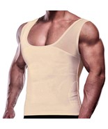 Mens Gynecomastia Chest Body Shaper Compression Shirt Tummy Control Tank... - $13.09