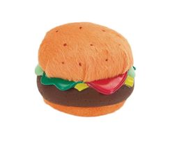 Hamburger or Hot Dog Plush Stuffing Free Squeaker Toys for Small Dogs Set Availa - £9.66 GBP+