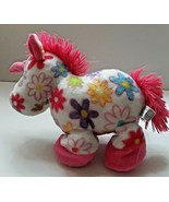 10&quot; Colorful &quot;Pick Me Unicorn&quot; Pony Flowers Pink Plush Stuffed Animal  - £12.42 GBP