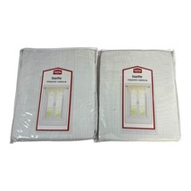Lot Of 2 Jc Penney Home Valance Imperial One Size Cool White Sheer Scall... - £29.50 GBP