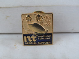 1988 Winter Olympics Pin - Northern Telecom Bobsled Event - Stamped Pin - £11.88 GBP