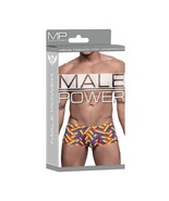 Male Power Pride Fest Contoured Pouch Mini Short Rainbow - $29.95 CAD