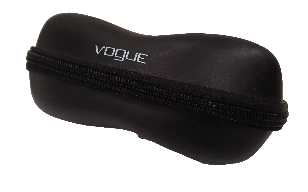Vogue Glasses/Sunglasses Semi-hard Zipper Case - Black w/ Cleaning Cloth - $7.24