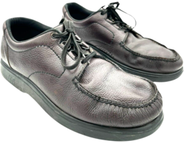 SAS &#39;Bout Time Cordovan Brown Leather Lace up Moccasin Shoes size 12.5M ... - $363.41 MXN