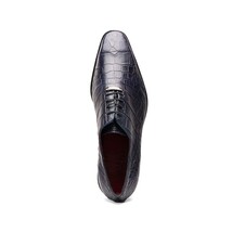Men's Shoes Bono Genuine Alligator Oxford Navy image 4