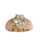 14 K rose gold floral engagement ring 2Ct. Moissanite GRA Certified - €712,11 EUR+