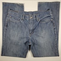 Levis 514 Jeans Mens 36x32 Regular Straight Blue Denim 54% Cotton  46% P... - $24.96