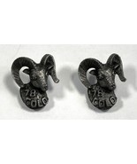 Colorado Rams 1978 Pewter Tie Tack Pins Set 2 Longhorn Ram - £23.70 GBP