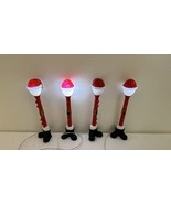 Lemax Santa Street Lamp Set 64067 Lighted Accessory 4 Lights - $326.52 MXN
