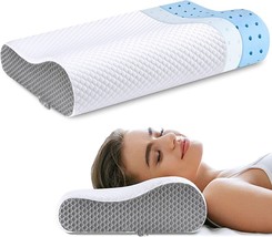 Neck Pillow Contour Memory Foam Pillows for Pain Relief Bed Pillow (23.5&quot;x13.4&quot;) - £12.36 GBP