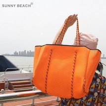 SUNNY BEACH Women Totes Shoulder Bag Large Beach Neoprene Light Handbags Bolsas  - £41.35 GBP