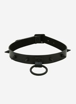 Black heart Spiked O ring Goth Emo Choker Necklace - $14.99