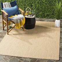 SAFAVIEH Courtyard Collection Accent Rug - 4&#39; x 5&#39;7&quot;, Natural &amp; Cream, N... - £51.15 GBP