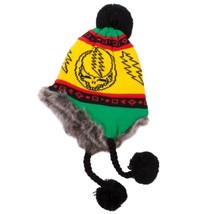 Grateful Dead Steal Your Face Ski Hat ~ Rasta Colored ~ One Size Fits All ~ New! - £23.48 GBP