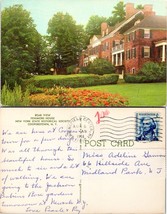 New York Cooperstown Historical Fenimore House Posted to NJ in 1968 VTG Postcard - £7.55 GBP