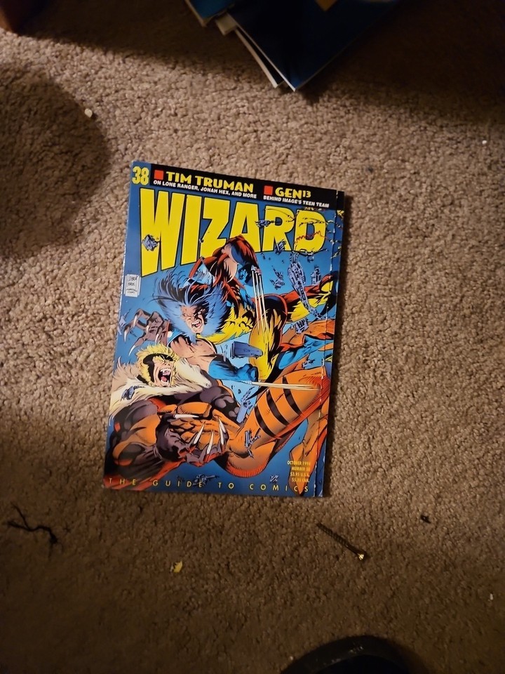 ORIGINAL Vintage Oct 1994 Wizard Magazine #38 Wolverine Sabretooth - $19.80