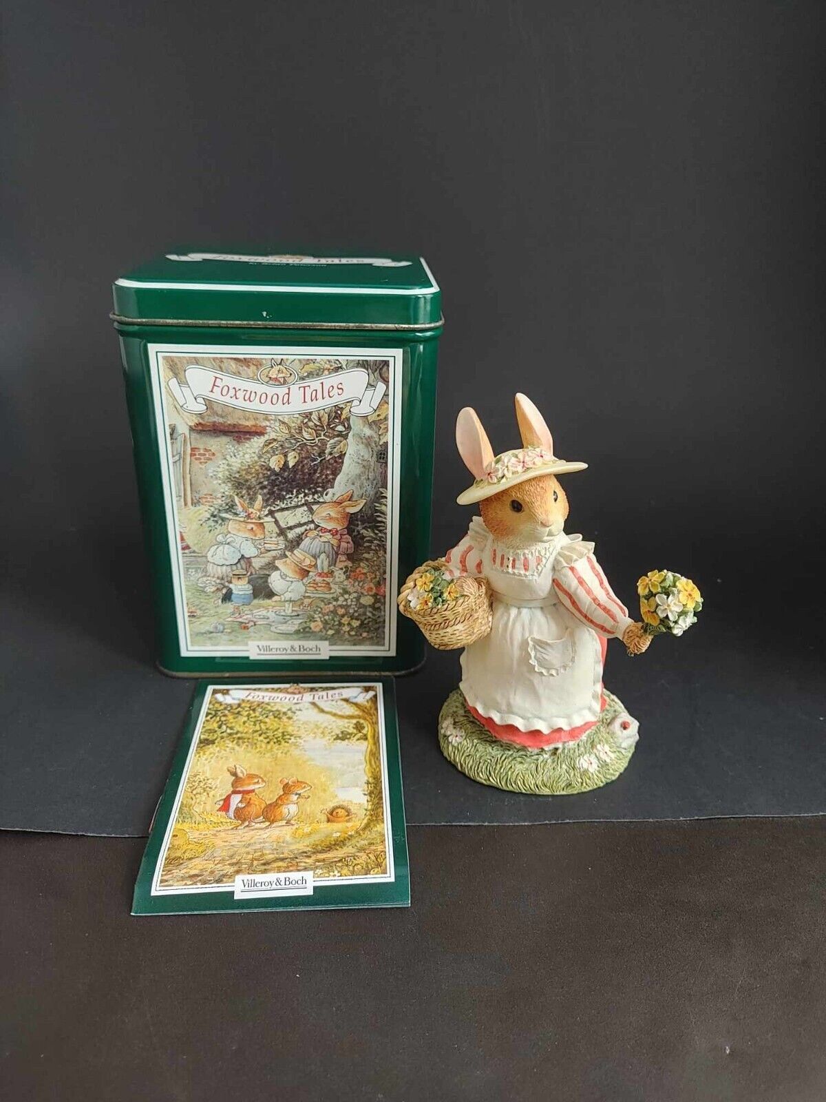 Foxwood Tales Villeroy &amp; Boch 1994 Rue&#39;s Mum 12 Picnic at Foxwood w/ Tin... - $38.56