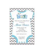 Clothes blue and grey baby shower DIGITAL invitation  - €5,14 EUR