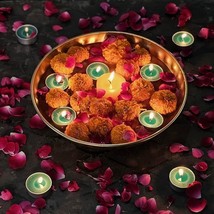 urli bowl iron diwali Decorative for Floating Flowers Tealight Candles 12 inch - £29.68 GBP