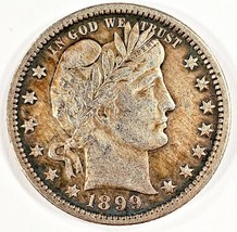1899 25C Barber Quarts En Extra Fin XF État, M Tonifiant, Beau Détail - $94.43