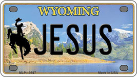 Jesus Wyoming Novelty Mini Metal License Plate Tag - £11.91 GBP