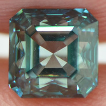 Asscher Shape Diamond Fancy Blue Color Loose Certified Enhanced 1.08 Carat VVS2 - £1,091.12 GBP