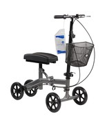 Dynarex Steerable Knee Walker, Padded Rest, &amp; Basket, Compact, 300lbs Cap - $214.68