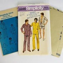 Vintage Simplicity Sewing Pattern Mens Pajamas Medium B Chest 38 40 Button 5946 - £7.83 GBP