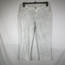 Jennifer Lopez Womens Size 10 White Capri Jeans Pants Mid Rise - £14.65 GBP