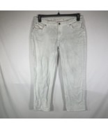 Jennifer Lopez Womens Size 10 White Capri Jeans Pants Mid Rise - $355.27 MXN