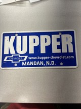 Vintage Plastic License Plate Insert Advertising Dealer KUPPER CHEVROLET... - $40.67 CAD