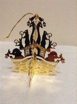 Danbury Mint - 1988 Gold Christmas Ornament -  "Christmas Ark" - $15.95