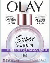Olay Super Serum Night Repair, Fragrance-Free - Niacinamide, Peptide, Sa... - $21.85