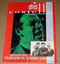 Elvis Costello Concert Tour Program Summer 1983 Clocking In Across America - $39.99