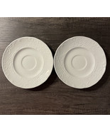 Johnson Brothers Richmond White Lace 5 3/4&quot; Saucer Lot of 2 - $11.87