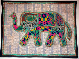 Indian Vintage Cotton Wall Tapestry Ethnic Elephant Hanging Decor Hippie X09 - £23.10 GBP
