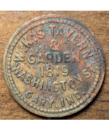 Gary, Indiana IN W. K.&#39;S Tavern &amp; Garden Rare Good For 5¢ Trade Token - $93.34