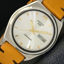 VINTAGE SEIKO 5 AUTOMATIC 7009A JAPAN MENS SILVER COLOR DIAL WATCH a4332... - $41.99