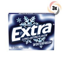 3x Packs Wrigley&#39;s Extra Winterfresh Gum | 15 Sticks Per Pack | Sugar Free! - £8.77 GBP