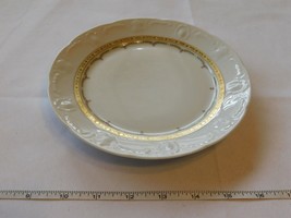 Mitterteich Bavaria Made in Germany 7 5/8&quot; Salad Plate White Gold Accents ! - £16.19 GBP