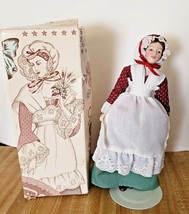Avon Early American Porcelain Doll 1987 8&quot; Tall Stand Original Tag And B... - £7.74 GBP