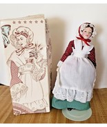 Avon Early American Porcelain Doll 1987 8&quot; Tall Stand Original Tag And B... - £7.77 GBP