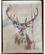 Colorful Deer Head Canvas Print 18.5”x24” - $14.90