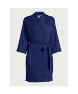 Joyspun Women&#39;s SIZE 3X 22W-24W Waffle Knit Wrap Robe, Color BLUE NWT - £19.56 GBP